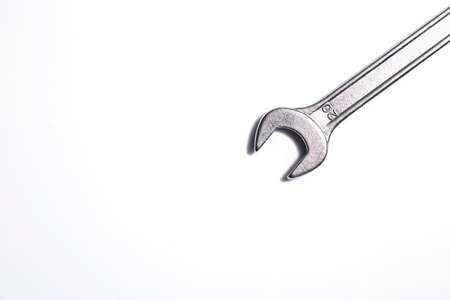 Wrench isolated on white background. Top view. Clipping pathの写真素材