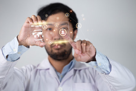 People and information data;の写真素材