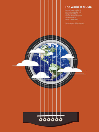 The World of Music Poster Illustrationのイラスト素材