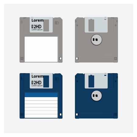 Floppy disk Realistic Vector Illustrationのイラスト素材
