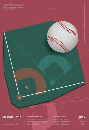 Baseball Championship Sport Poster Design Vector Illustrationのイラスト素材
