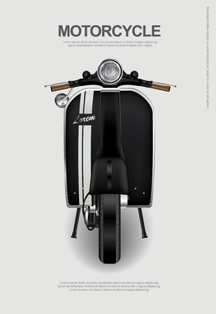 Vintage Motorcycle isolated Vector Illustrationのイラスト素材