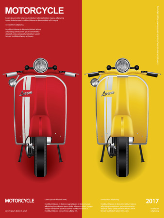 Vintage Motorcycle isolated Vector Illustrationのイラスト素材
