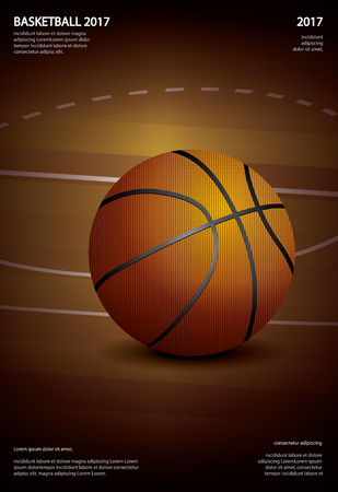 Basketball Poster Advertising Vector Illustrationのイラスト素材