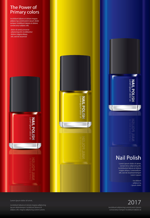 Nail polish Poster Design Template Vector Illustrationのイラスト素材