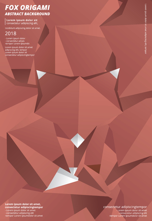 Fox Origami Abstract Background Vector Illustrationのイラスト素材