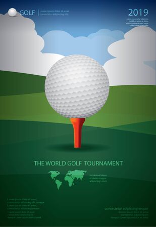 Poster Golf Championship Vector Illustrationのイラスト素材