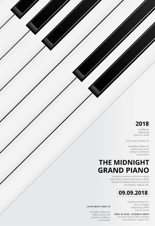Music Grand Piano Poster Background Templateのイラスト素材