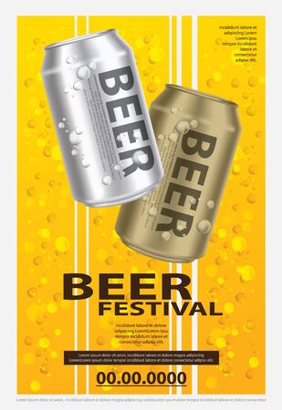Poster Beer Template Design Vector Illustrationのイラスト素材