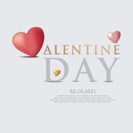 Valentine Day Celebration Background Template Vector Illustrationのイラスト素材