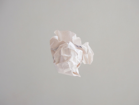 Isolated white paper ballの写真素材