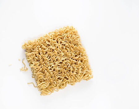 Noodles on white