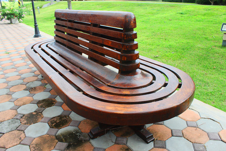 bench in gardenの写真素材