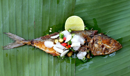 salted fishの写真素材