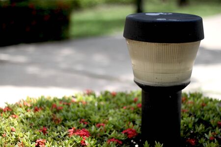 Lighting in the gardenの写真素材