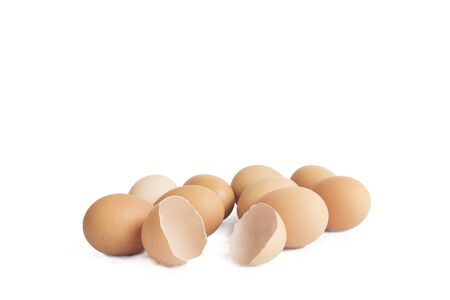 eggs isolated on white background