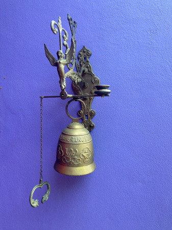 Classic Brass Door Bellの写真素材