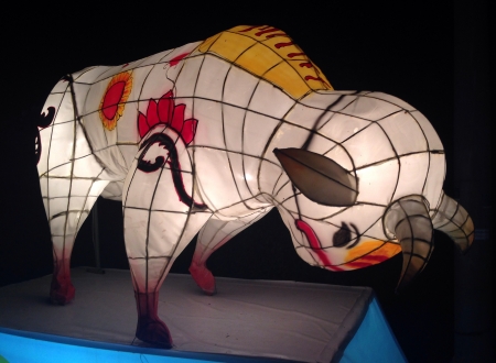 Paper made artwork for celebrating  Loy Kratong Festival, river goddess worship ceremony の素材