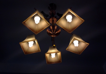 Lamps on the ceiling