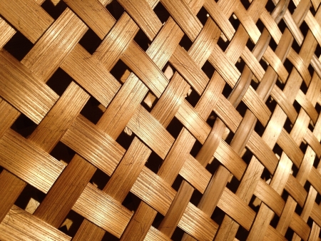 Thai handcraft of bamboo weave pattern for background useの素材