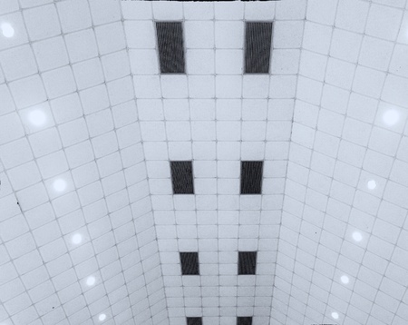 White ceiling with built-in lampの素材