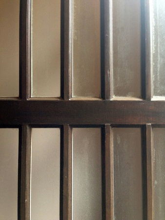 closeup of Wood window doorの素材