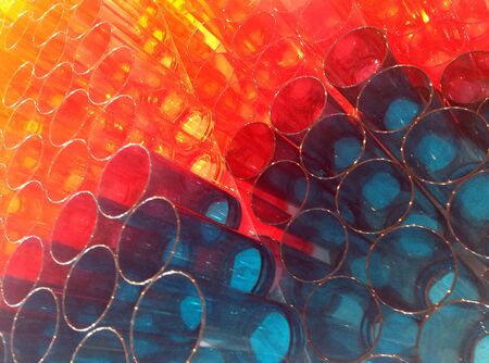 Plastic glass in colourful