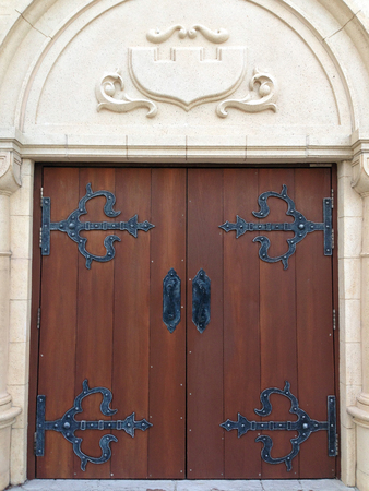 wooden doorの写真素材