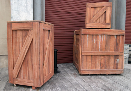 wooden crateの写真素材