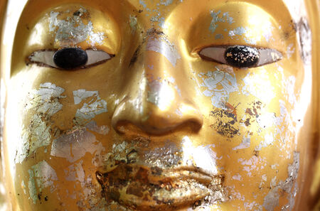 face close up of Buddhaの写真素材