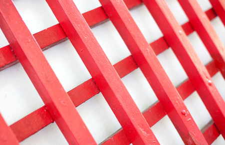 red wooden fenceの写真素材