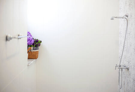 flowers in the bathroomの写真素材