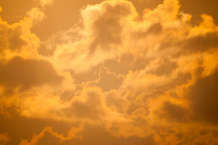 Fiery orange sunset sky Dramatic golden sky at the sunrise background
