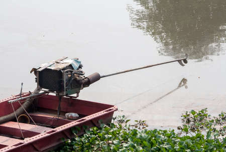 thai long tail with motor.の写真素材