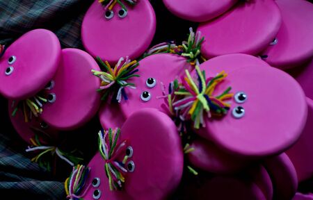 Toy Pink Magic Face Dollの写真素材