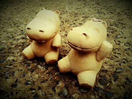 Hippocampus couple statuesの素材