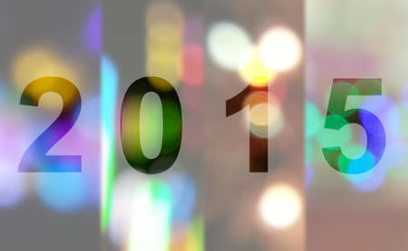 Happy New Year 2015 Abstract bokeh background of lightの写真素材