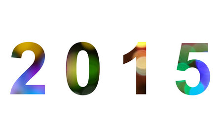 Happy New Year 2015 Abstract bokeh background of lightの写真素材