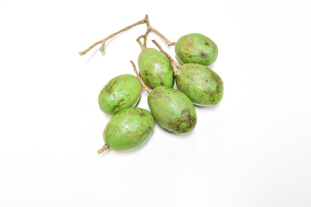 Olive fruit on white backgroundの写真素材