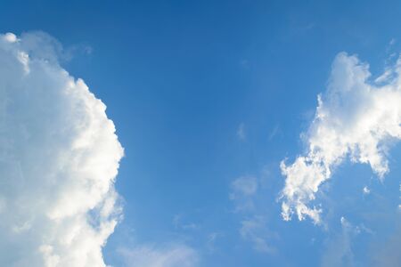 Blue sky and sunlightの写真素材