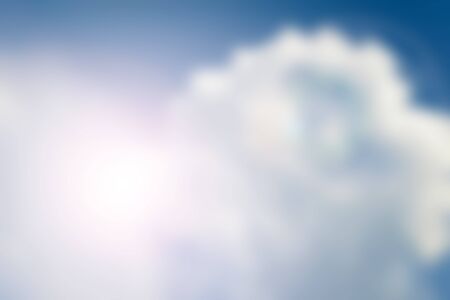 Blurred  Flare Blue sky and sunlightの写真素材