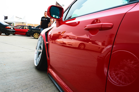 Nonthaburi, Thailand - February 28, 2015 : VIP Car Thailand car show meeting in the Bangkok Idle Street Car Club Culture 2015 at the Lakeside Muang Thong Thani, Pak Kret Cityのeditorial素材