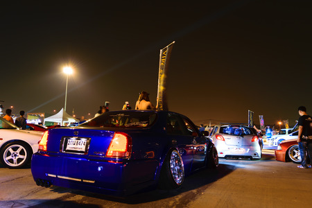 Nonthaburi, Thailand - February 28, 2015 : VIP Car Thailand car show meeting in the Bangkok Idle Street Car Club Culture 2015 at the Lakeside Muang Thong Thani, Pak Kret Cityのeditorial素材