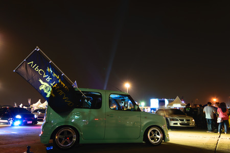 Nonthaburi, Thailand - February 28, 2015 : VIP Car Thailand car show meeting in the Bangkok Idle Street Car Club Culture 2015 at the Lakeside Muang Thong Thani, Pak Kret Cityのeditorial素材