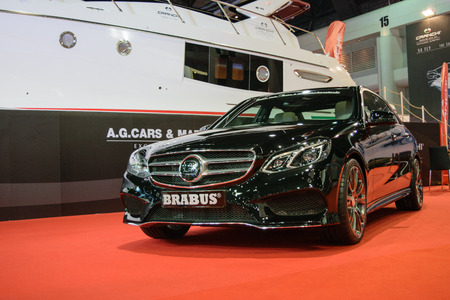 Nonthaburi, Thailand - March 29, 2015 : Mercedes-benz on display at The 36th Bangkok International Motor Show \"Art of Auto\" in Muang Thong Thani, Thailand.のeditorial素材