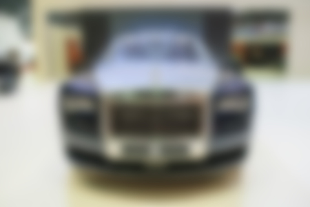 Blurred car show event in Bangkok, Thailand.の写真素材