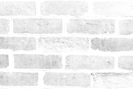 Red Brick wall texture background White colorの写真素材