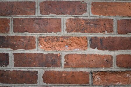 Red Brick wall texture background natural colorの写真素材