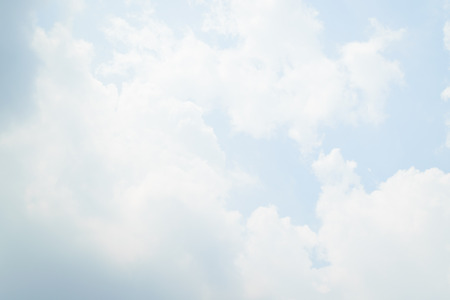 Blue sky and white cloudの写真素材