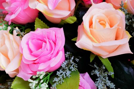Beautiful fake flowers bouquetの写真素材